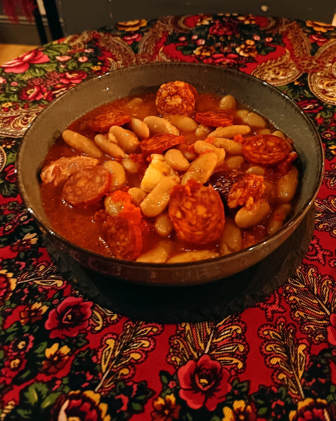 Cassolette de haricots et chorizo