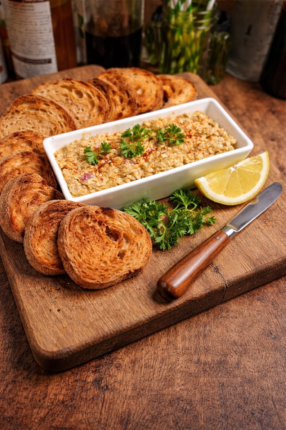 Tartinade de thon et baguette croquante
